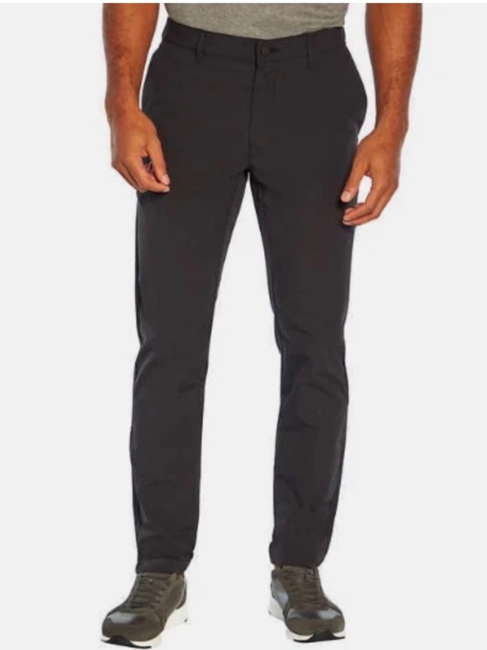 Banana Republic Men's Slim Fit Stretch Black Flat Front Pants. Size 40X30